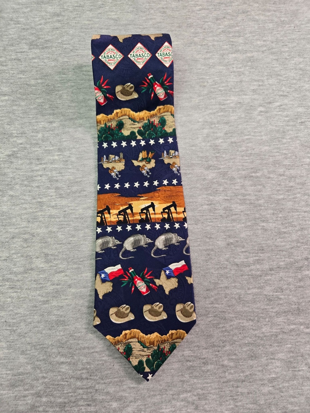 Tabasco Tie Mens One Size Multicolor Texas Western Chili Pepper Silk Novelty